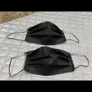 RESERVED Black mask handmade